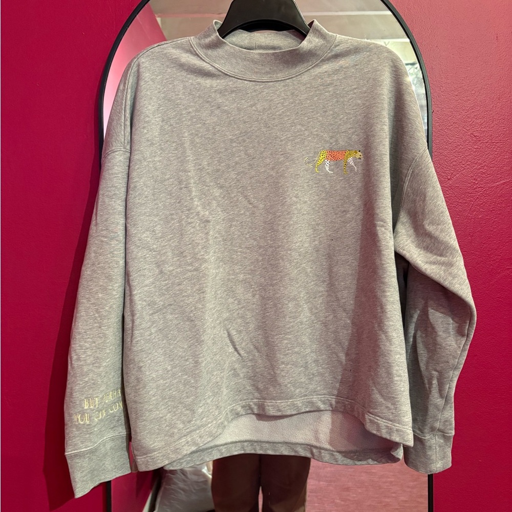 SPRZ NY Sweatshirt with Embroidered Leopard